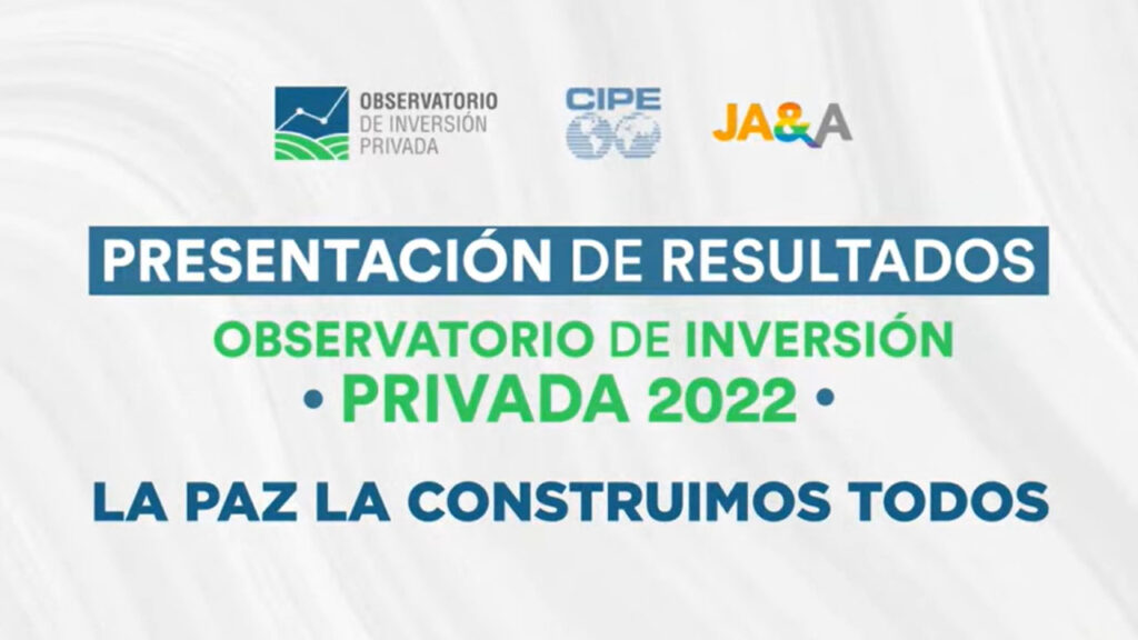 Resultados del Observatorio de Inversión Privada